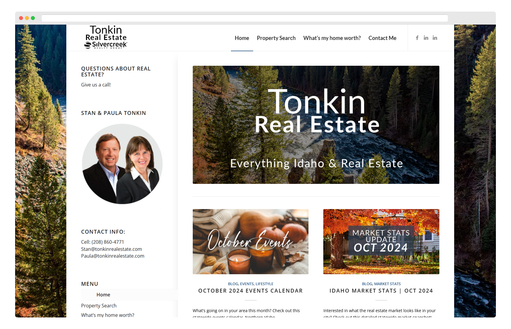 Example Silvercreek Social website